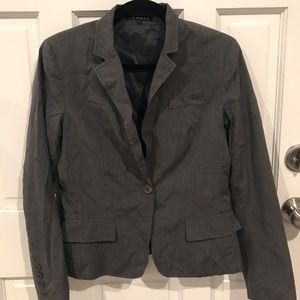 Theory Charcoal Gray Suit Jacket Blazer Size 10